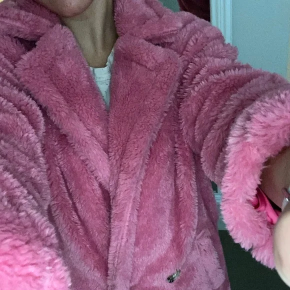 Storets Hot Pink Faux Fur Coat - Picture 2 of 5
